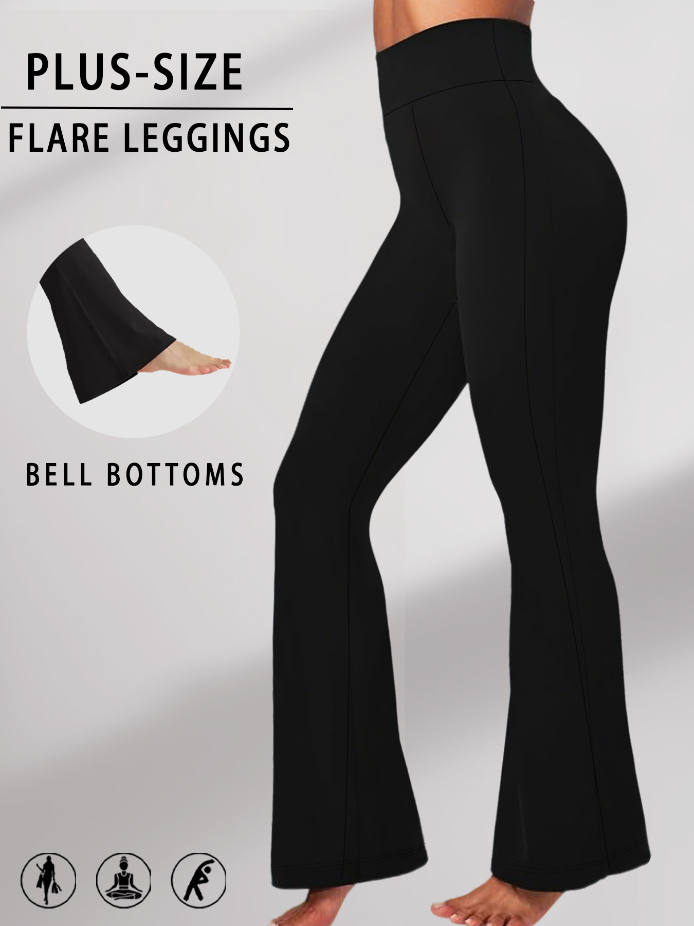 Yoga Fitness Leggings - Plus size dames superzachte wijde broek