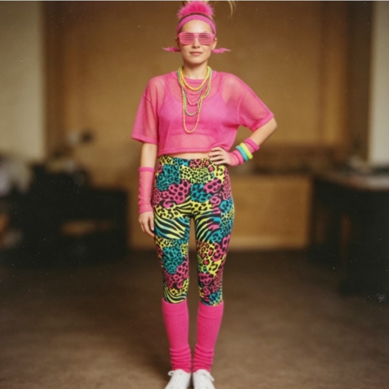 Yoga Fitness Holiday - Retro dansfeestkleding uit de jaren 80,
