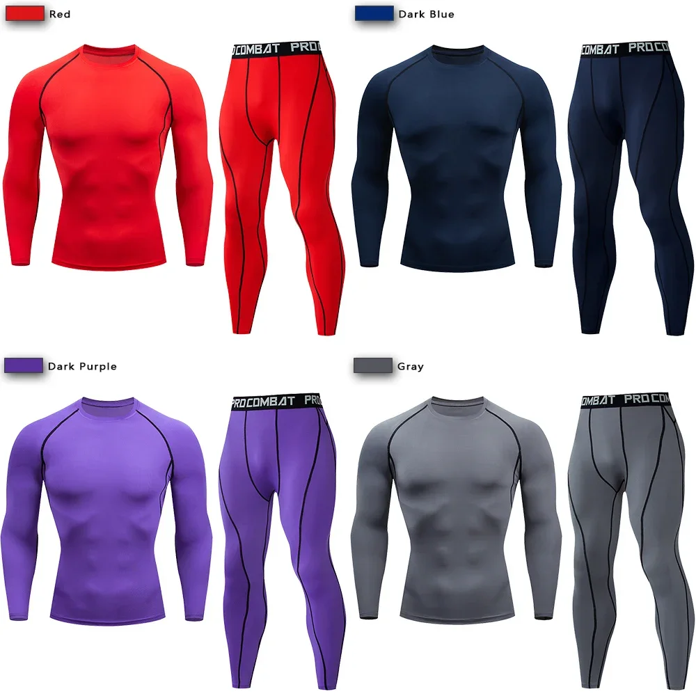 Yoga Fitness Kit - 2 stuks compressie sportkleding voor heren