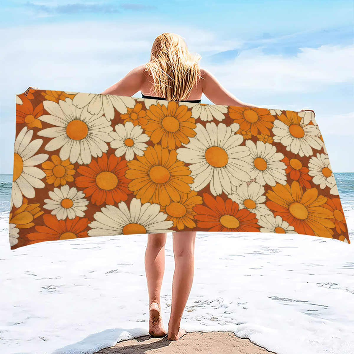 1PC retro oranje en witte badh - Yoga Fitness Machine recensie en prijs