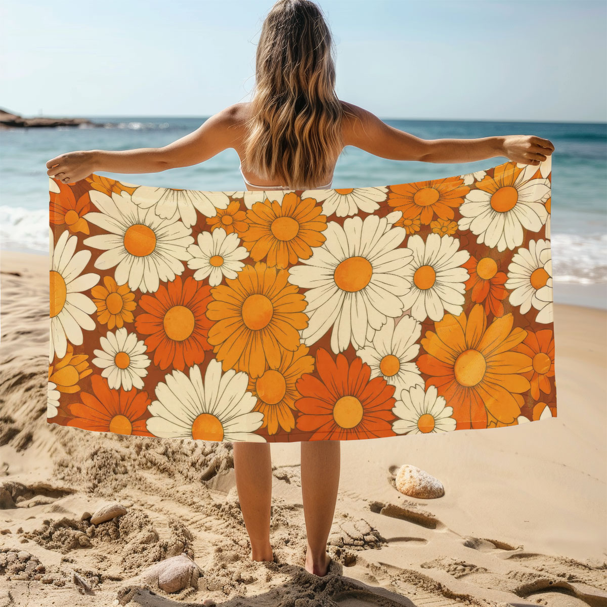 1PC retro oranje en witte badh - Yoga Fitness Machine recensie en prijs