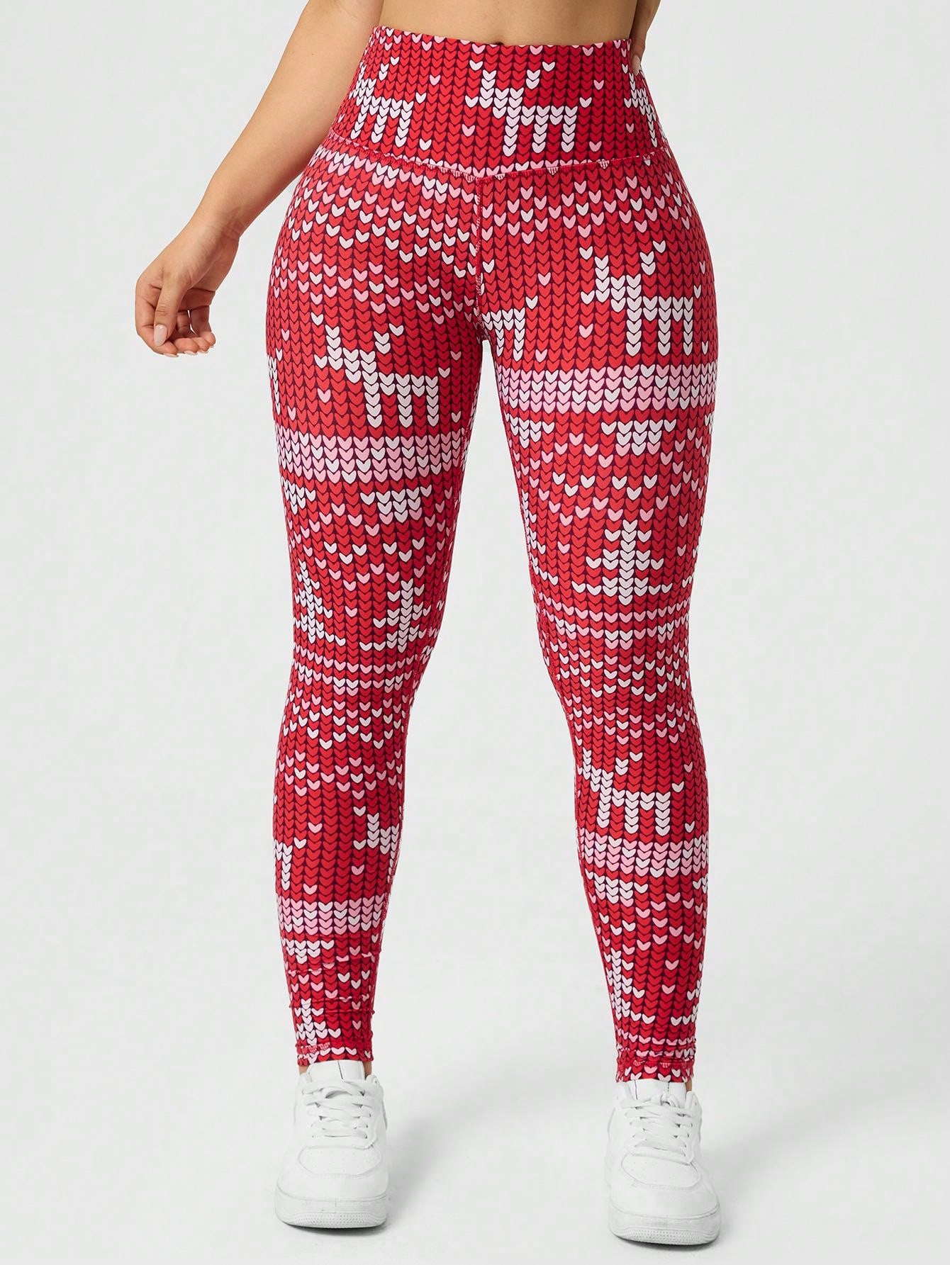 Damesleggings met kerstprint,  - Yoga Fitness Holiday recensie en prijs